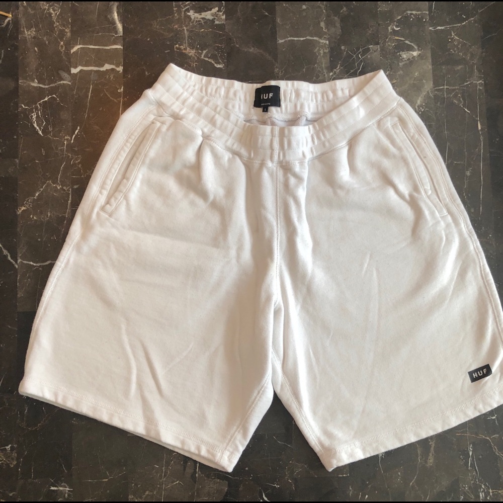 HUF White Sweat Shorts
